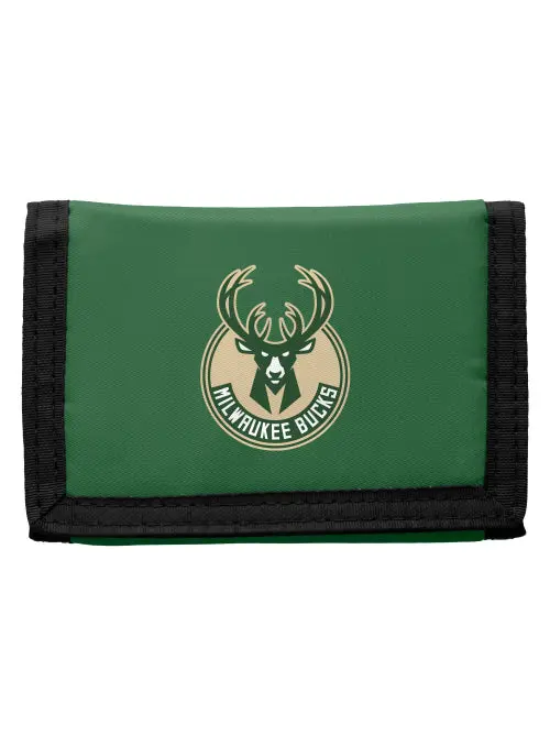 Bucks Pro Shop Velcro Trifold Wallet With Milwaukee Bucks Logo 1