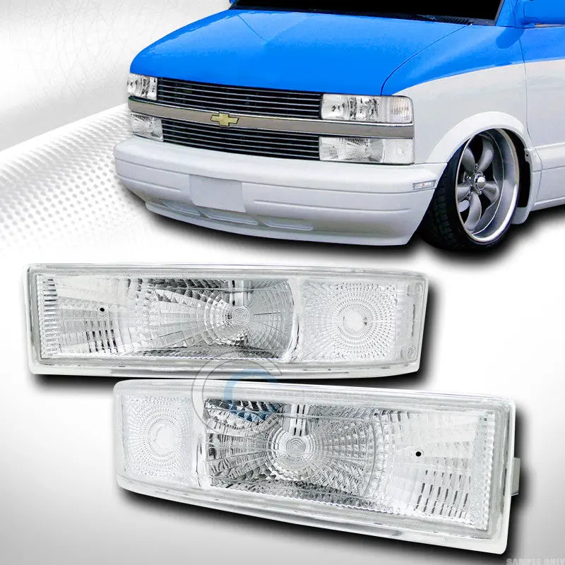 Chrome Clear Front Signal Lights For 1995–2005 Chevrolet Astro Van And Gmc Safari 1