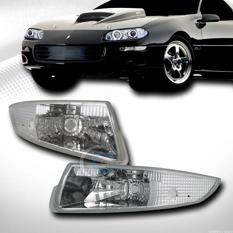 Chrome Clear Lens Front Turn Signal And Parking Bumper Lights For 1993–2002 Chevy Camaro 1