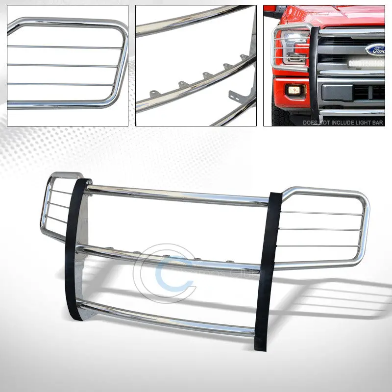 Chrome Steel Brush Guard Push Bumper For 2015–2016 Ford F-150 Truck 1