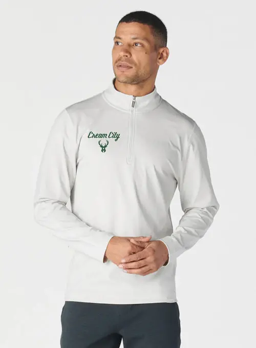 Cream City Quarter-Zip Pullover – 2025–26 Milwaukee Bucks City Edition 1