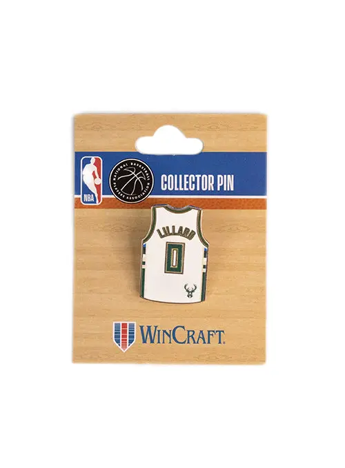 Damian Lillard Milwaukee Bucks Jersey Pin – Wincraft Nba Collectible 1