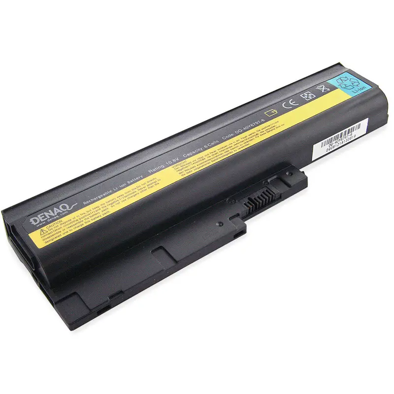 Denaq 58Wh 6-Cell Battery For Ibm Thinkpad R400–R61, T500–T61P, W500, Z60M–Z61P, And Sl300–Sl500 1