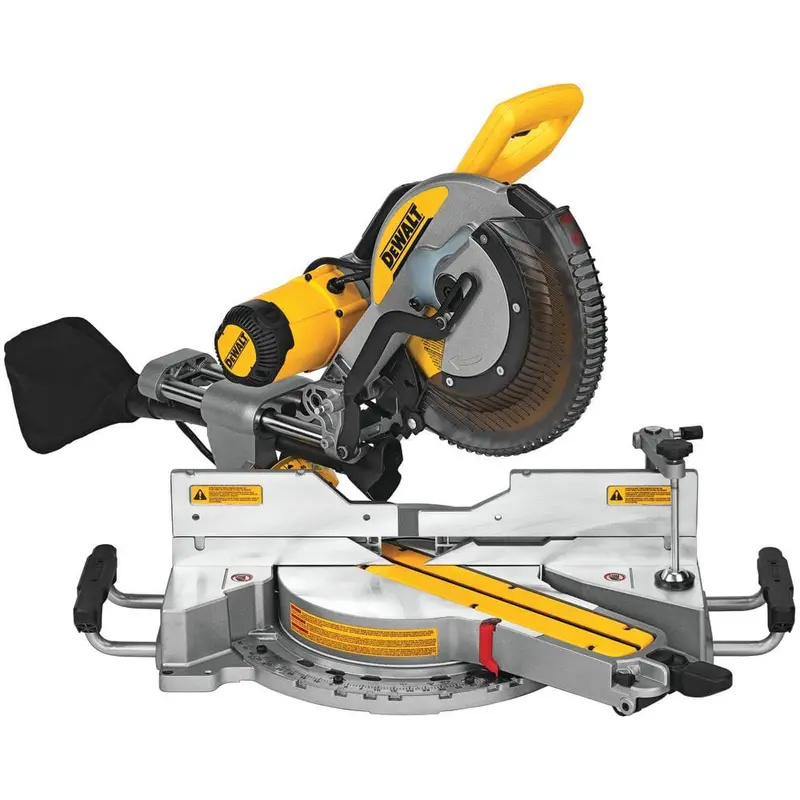 Dewalt 12-Inch Corded Double Bevel Sliding Miter Saw (15A) With Blade Wrench And Clamp 1