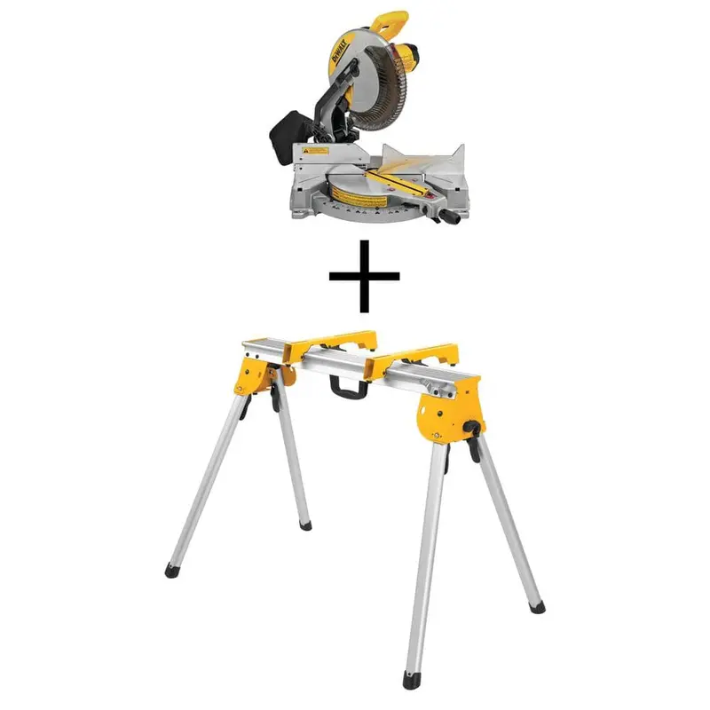 Dewalt 12-Inch Corded Single Bevel Compound Miter Saw With Heavy-Duty Work Stand 1