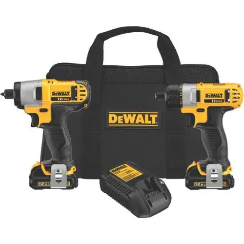 Dewalt Dck210S2 12V Max Cordless Screwdriver And Impact Driver Combo Kit 1