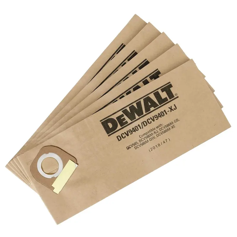 Dewalt Disposable Paper Liners For Dcv585 Dust Extractor – 5-Pack (Dcv9401) 1