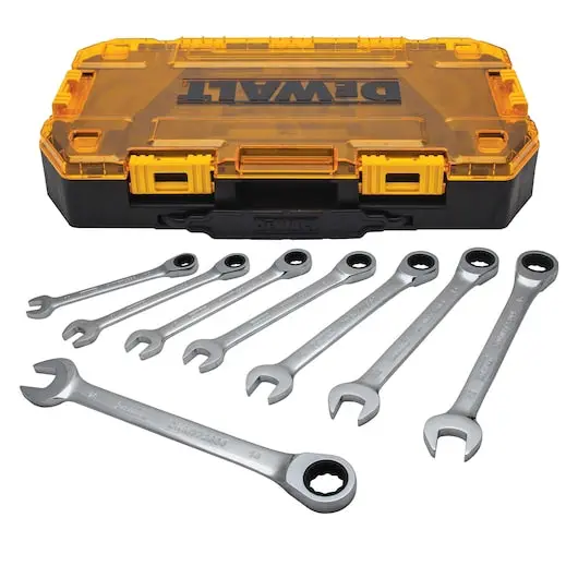 Dewalt Dwmt74734 8-Piece Full-Polish Ratcheting Combination Metric Wrench Set 1