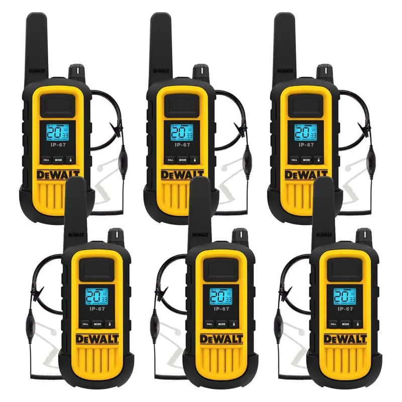 Dewalt Dxfrs300 1-Watt Radio & Headset Kit – 6-Pack For Team Coordination 1