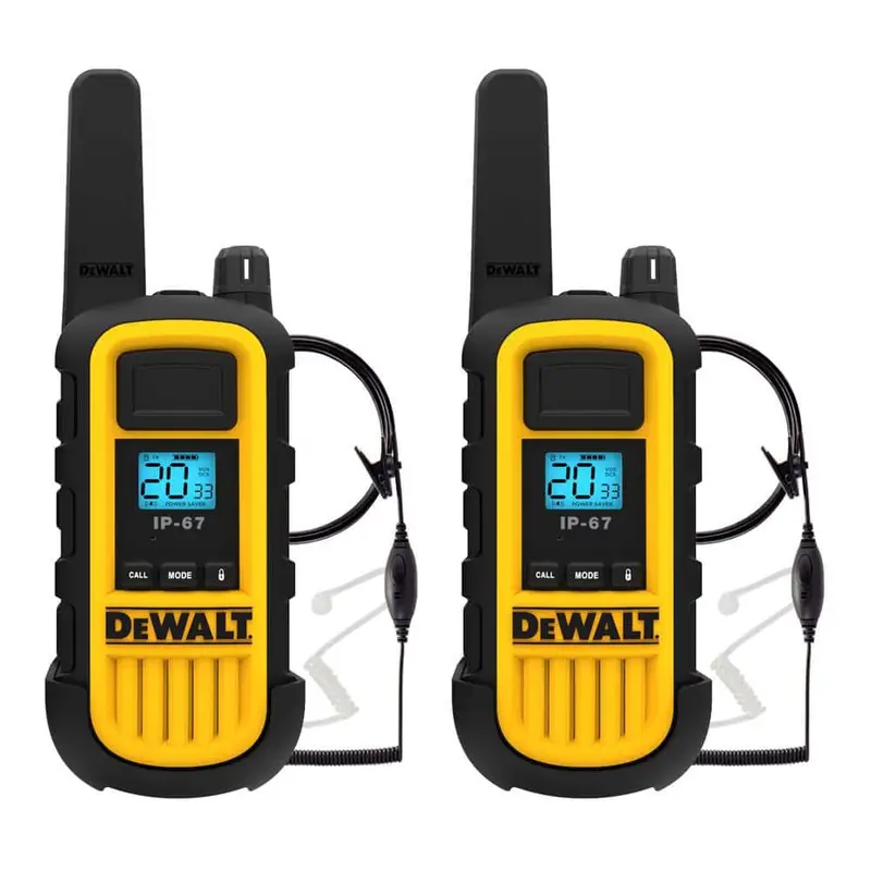 Dewalt Dxfrs300 Rugged 1-Watt Dual-Pack Walkie Talkies With Headsets 1