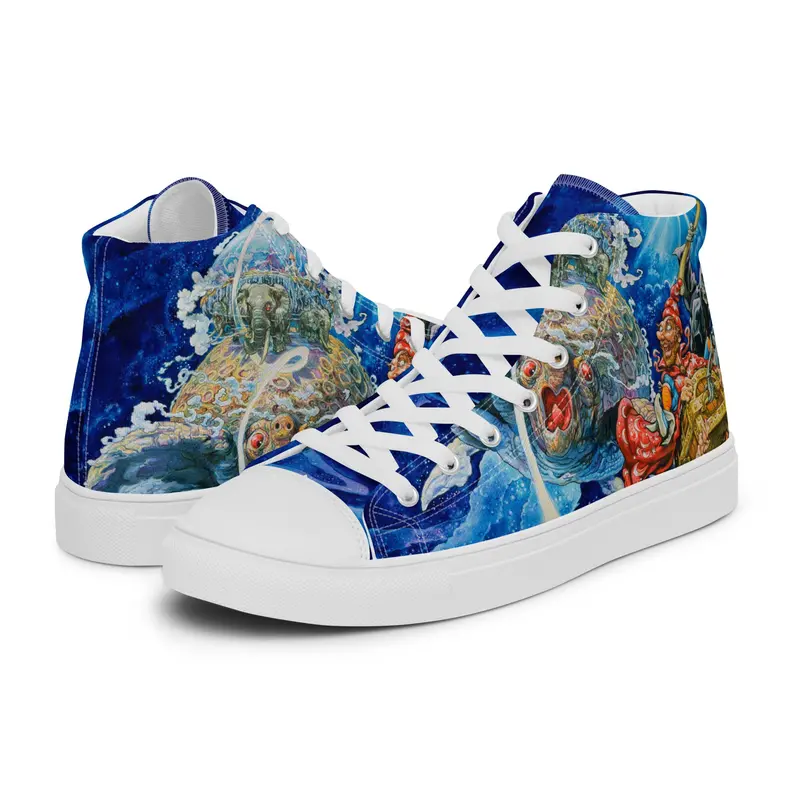 Discworld Iii Men'S Canvas High-Top Sneakers – Free Us Shipping + Size Chart 1