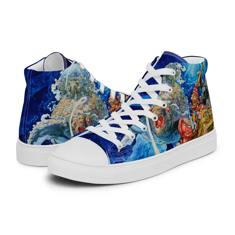 Discworld Iii Women'S Canvas High-Top Shoes – Free Delivery & Us Size Reference 1