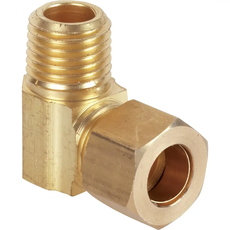 Do It Low-Lead Compression Brass Elbow – 3/8" Mpt × 3/8" Compression, 90° Fitting 1
