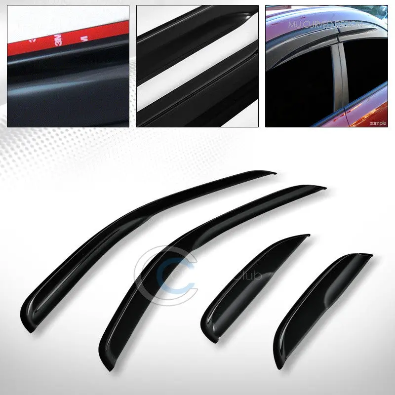 Durable Smoke-Tinted Window Visors For 2007–2013 Chevrolet Silverado & Gmc Sierra Extended Cab 1