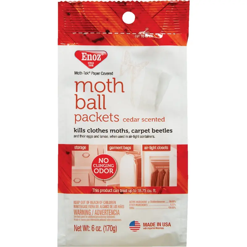 Enoz Moth-Tek Moth Repellent Packets – 6 Oz, 18.75 Cu Ft Coverage, Camphor-Free Formula 1