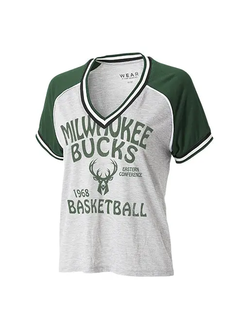 Erin Andrews Women'S Milwaukee Bucks Raglan T-Shirt 1