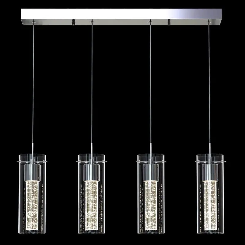 Essence Chrome Led Pendant Light – 27-Watt 4-Light Modern Fixture For Kitchens And Dining Areas 1