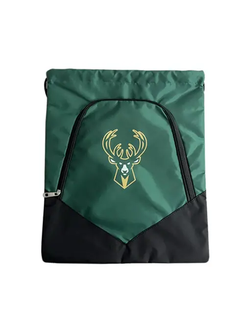 Foco Repeat Wordmark Milwaukee Bucks Drawstring Bag 1