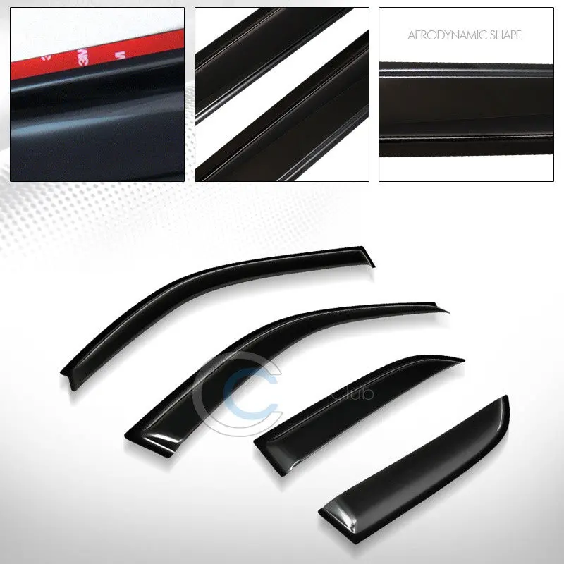 Four-Piece Smoke-Tinted In-Channel Window Visors For 1992–1996 Toyota Camry 1