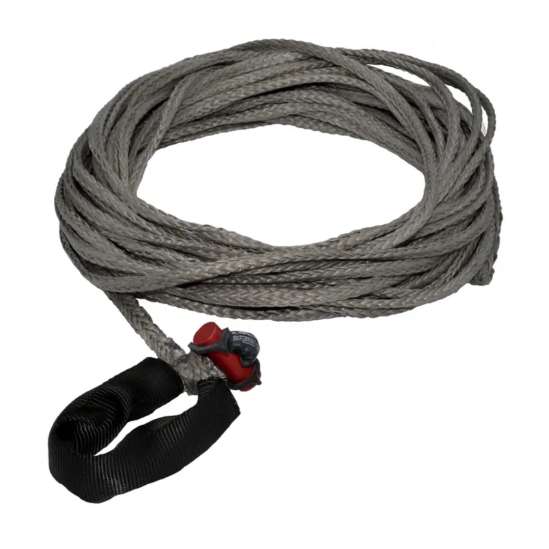 Fusion Tools 1/4" X 75' Lockjaw Synthetic Winch Line – Integrated Shackle, 2,833 Lb Wll 1