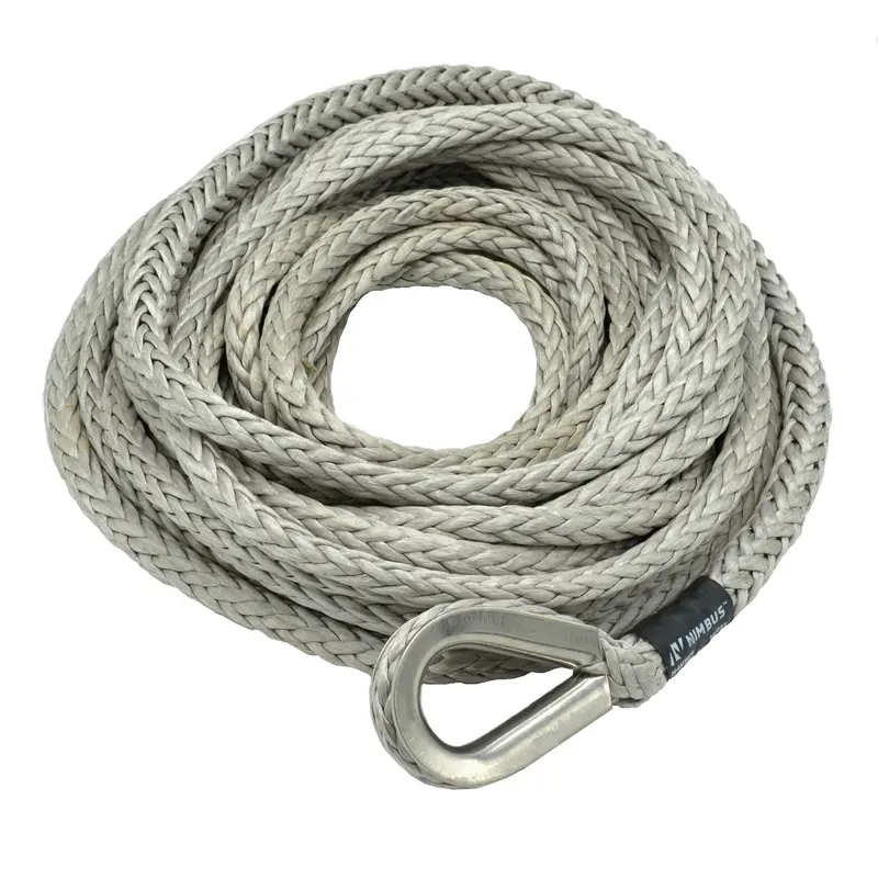 Fusion Tools Nimbus 3/8" X 150' Synthetic Winch Cable With Stainless Steel Thimble — 6,600 Lb Working Load Limit 1