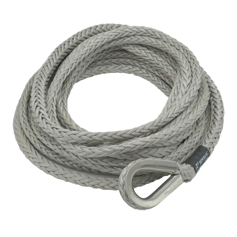 Fusion Tools Nimbus 3/8" X 50' Synthetic Winch Rope With Stainless Thimble – 6,600 Lb Wll 1