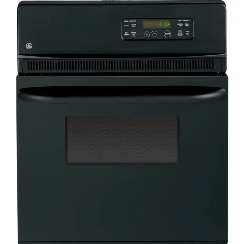 Ge 24 In. Black Single Electric Wall Oven With Self-Cleaning Function 1