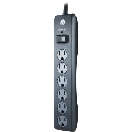 Ge 6-Outlet Surge-Protected Power Strip With 4-Foot Cord And Safety Covers – Model 33659 – Walmart Id 52170376 1