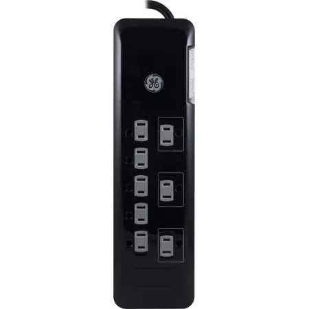Ge Ultrapro 8-Outlet Surge Protector – 8-Foot Cord, High-Capacity Protection, Black 1