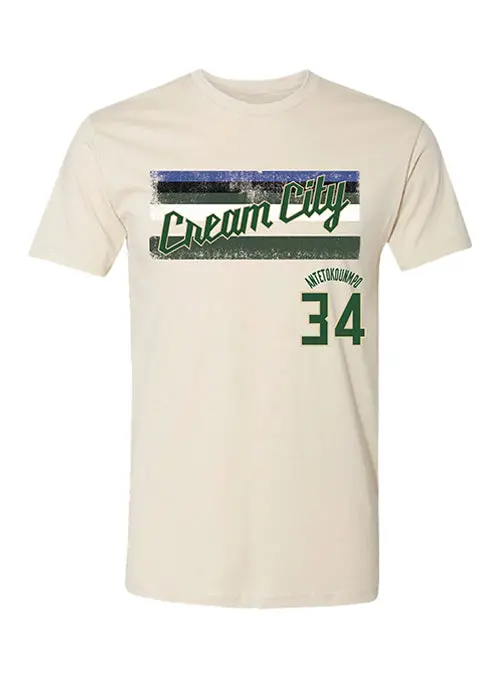 Giannis Antetokounmpo City Edition T-Shirt – 2025–26 Milwaukee Bucks Official 1