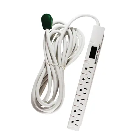 Gogreen Power 6-Outlet Surge Protector – 15-Foot Extended Cord – White – Model 16315-15 – Walmart Id 46097922 1