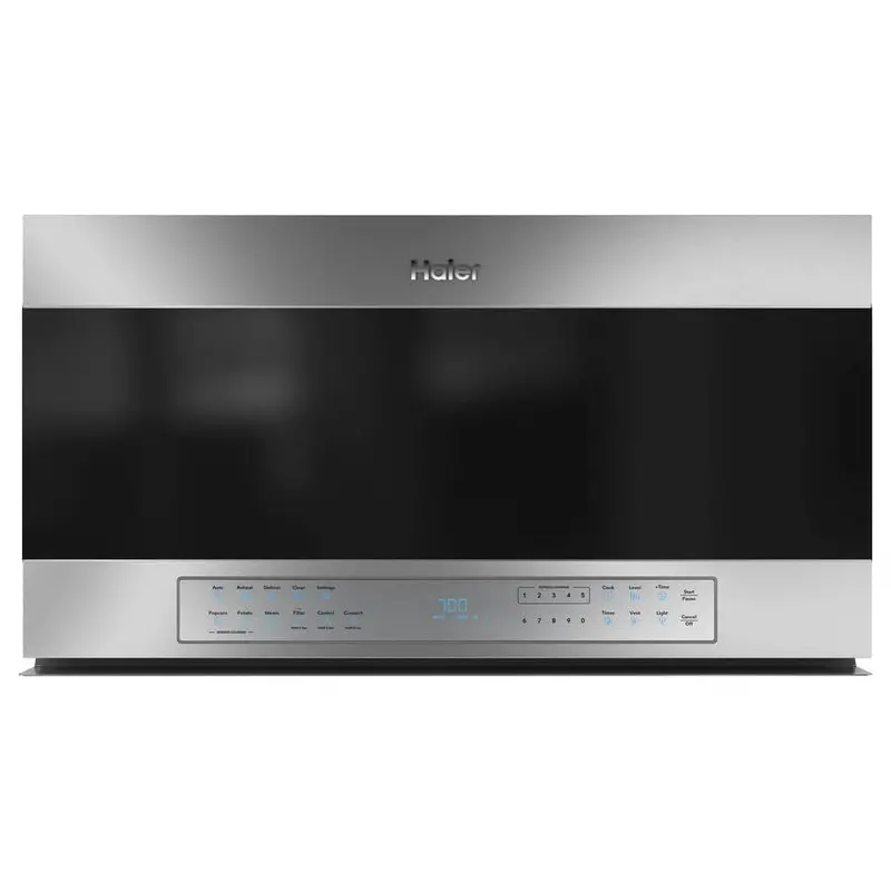 Haier Smart Over-The-Range Microwave – 1.6 Cu. Ft., Stainless Steel, Sensor Cooking 1