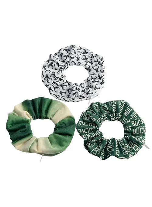 Headbands Of Hope 3-Pack Milwaukee Bucks Zipper Scrunchies 1