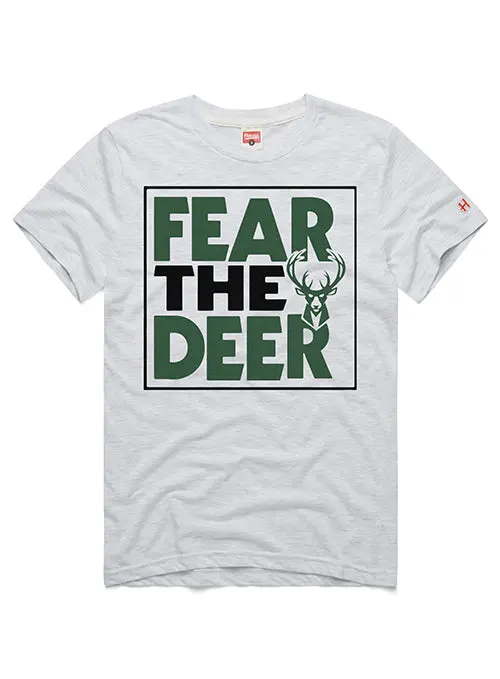 Homage Fear The Deer Grey Milwaukee Bucks Tee 1