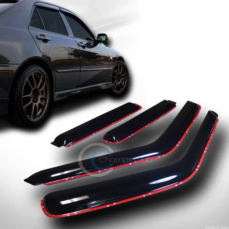 In-Channel Smoke-Tinted Window Visors For 1995–2001 (Or 2004) Chevrolet S10 Blazer & Gmc S15 Jimmy 1
