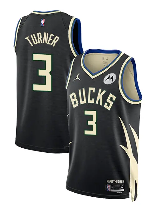 Jordan 2022 Myles Turner Milwaukee Bucks Statement Swingman Jersey 1