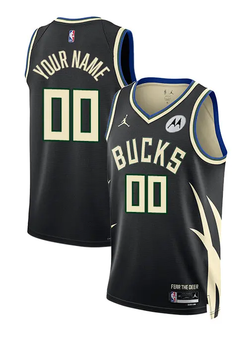 Jordan 2022 Statement Edition Custom Milwaukee Bucks Swingman Jersey 1