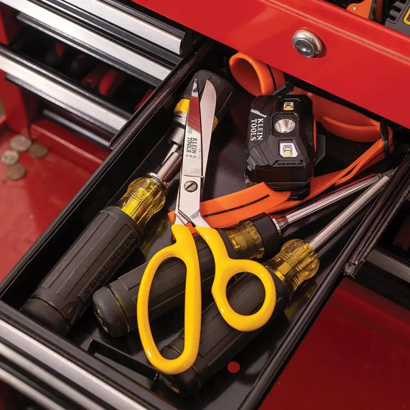 Klein Tools 23008 8-Inch Bent-Nose Trimming Shears For Electrical Work 1