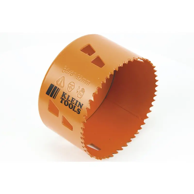 Klein Tools 3-5/8" Bi-Metal Hole Saw – Versatile Metal & Wood Use 1
