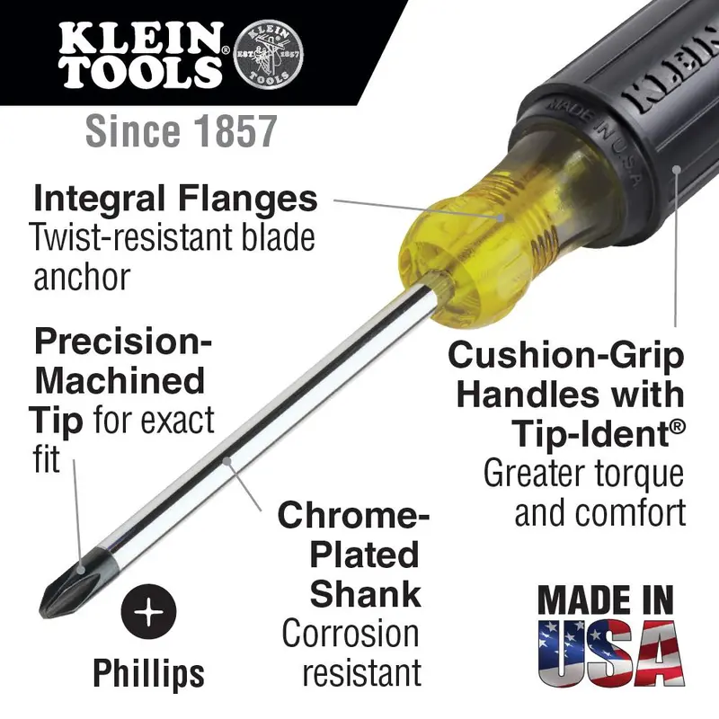 Klein Tools 603-6 Heavy-Duty #3 Phillips Screwdriver 1