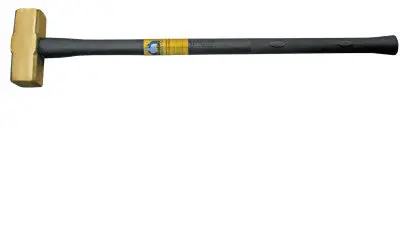 Klein Tools 7Hbrfrh04 4 Lb Brass Sledge Hammer – Fiberglass Handle With Rubber Grip 1