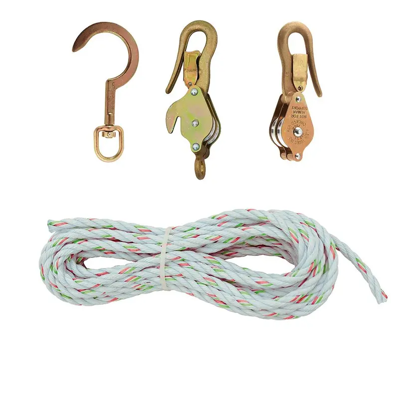 Klein Tools H1802-30S Spliced Block And Tackle With Hook – 268 Lb Capacity, Includes 258 Lb Hook 1