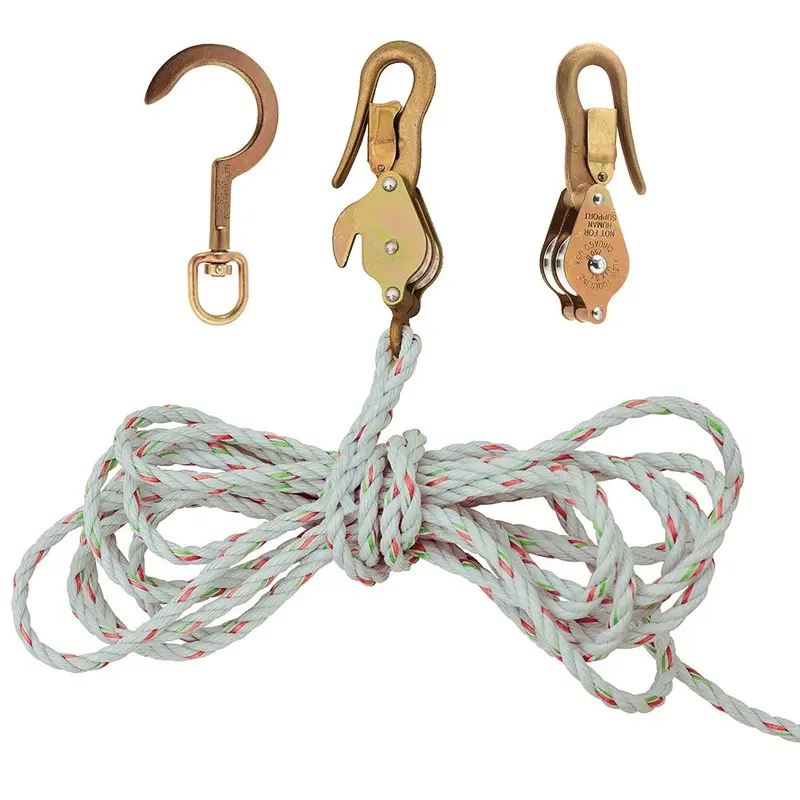 Klein Tools H1802-30Ssr Spliced Block-And-Tackle: Pulley 268 + Anchor Hook 259 1
