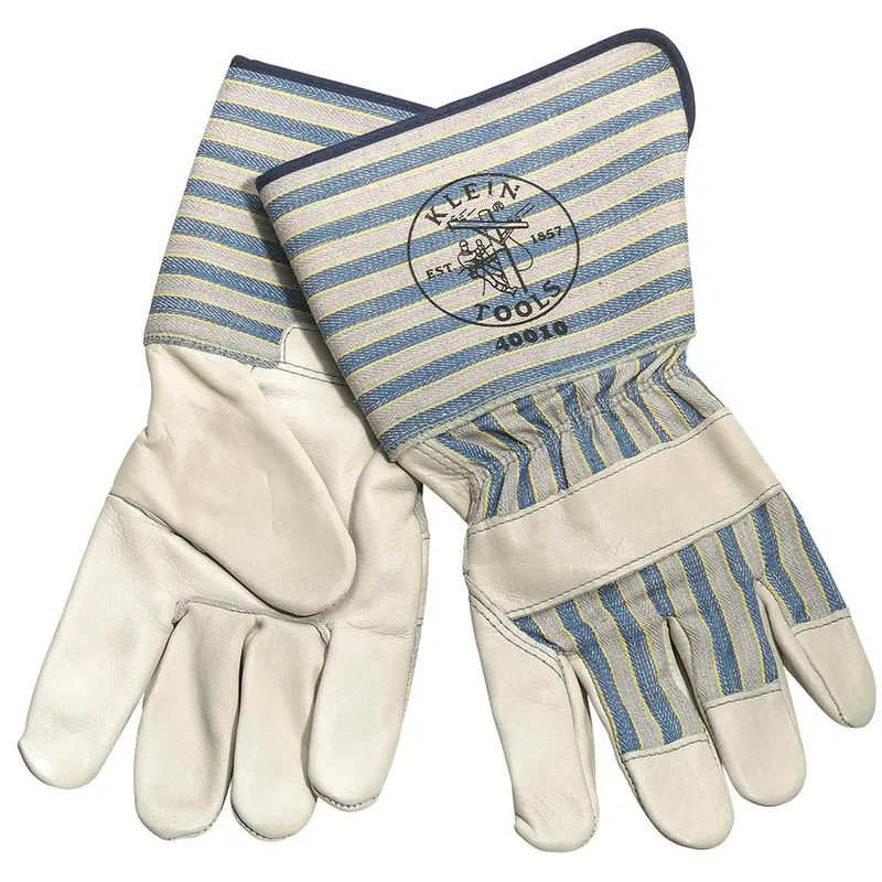 Klein Tools Long-Cuff Leather Work Gloves (40010) 1