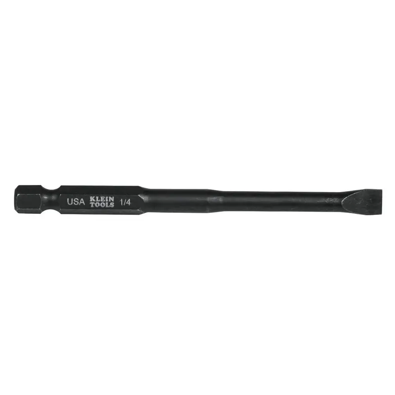 Klein Tools Sl14355 Slotted Power Bits, 1/4-Inch Tip, 3.5-Inch Length, 5-Pack 1