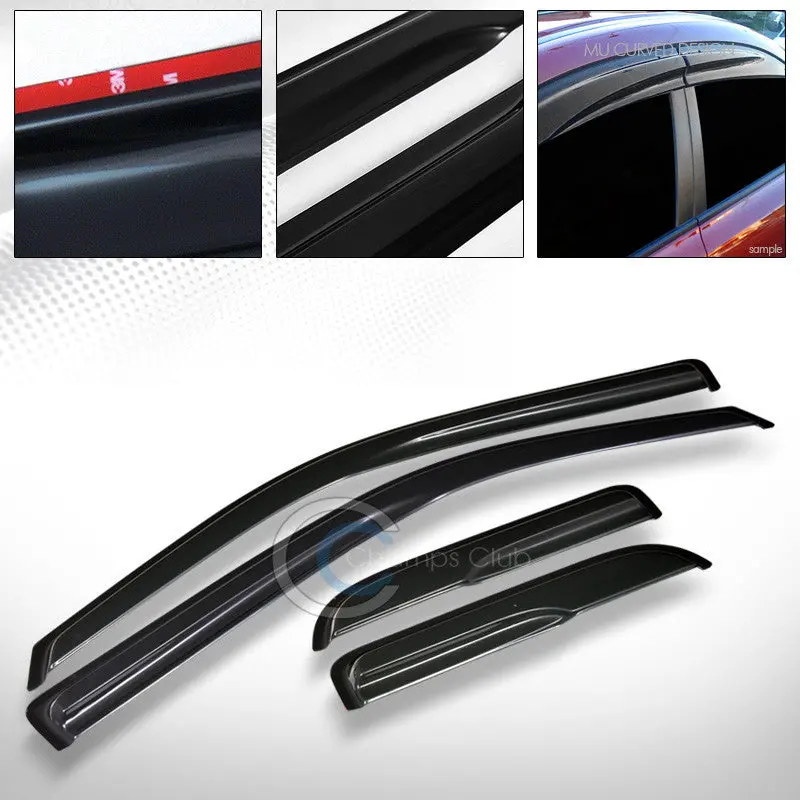 Low-Profile Smoke Vent Visors For 2004–2008 Ford F-150 Supercab/Extended Cab 1