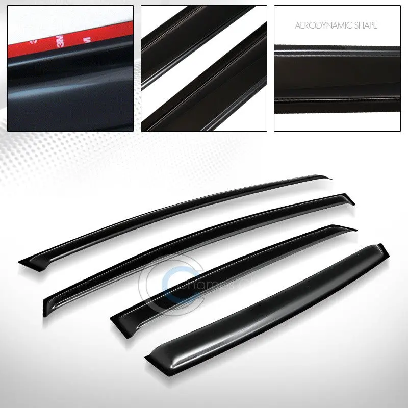 Low-Profile Smoke Window Visors For 2012–2017 Ford Focus Sedan (4-Door) 1