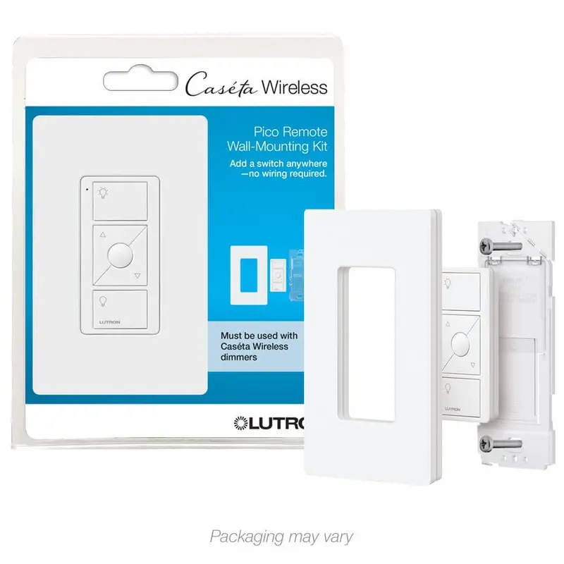Lutron Pico Wall-Mount Smart Remote Kit – Compatible With Caseta Dimmers, White Finish 1