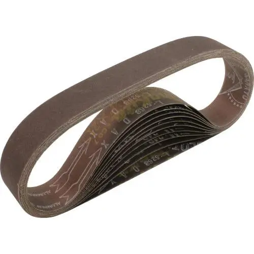 Makita 742335-A 1-1/8" X 21" Sanding Belts — 240-Grit, Ultra-Fine Surface Prep, 10-Pack 1