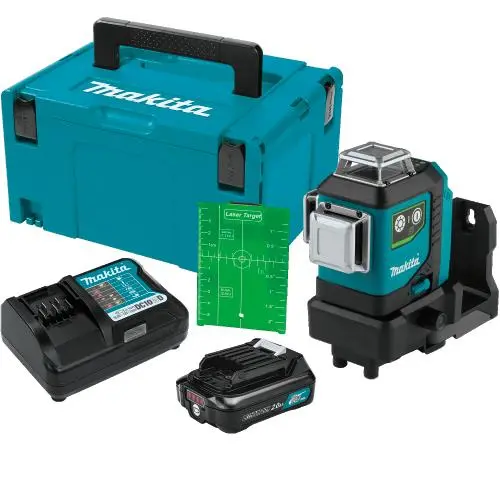 Makita Sk700Gdnaj — 12V Cxt Cordless 360° Self-Leveling Green Laser Kit With 2.0Ah Battery 1